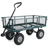 RAMROXX Bollerwagen Transport Gitterwagen grün