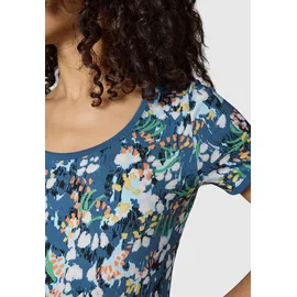 Ragwear Sommerkleid Gemustert Blau/Orange/Schwarz/Weiß 34