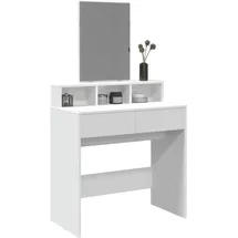 vidaXL Schminktisch mit Spiegel Weiß 80x41x144,5 cm