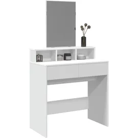 vidaXL Schminktisch mit Spiegel Weiß 80x41x144,5 cm