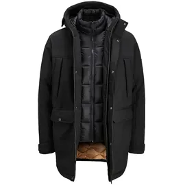 JACK & JONES Finn Softshell Parka, Black, M
