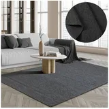 the carpet Teppich »Premium Wool«, rund, Wool Handweb-Teppich Naturfaser Wollteppich, grau