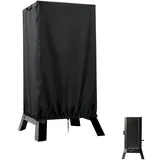 Flymer Smoker BBQ Cover Warerproof, 500D Heavy Duty 64L x 43W x 112H cm Smoker Cover with Handles, Smoker Grill Covers for Charcoal Smokers, Electric Smokers, Black