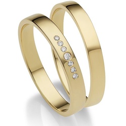 Firetti Trauring Schmuck Geschenk Gold 375 Hochzeit Ehering „LIEBE“, Made in Germany – mit o. ohne Brillanten/Diamanten gelb|goldfarben 52