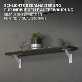 ML-Design 4 Stück Regalhalterung 120 x 120 mm Weiß Aluminium Schwebende