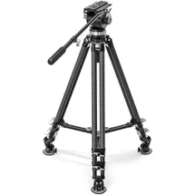 leofoto Carbon-Dreibeinstativ LVC-253C Doppelrohr + Videoneiger BV-20