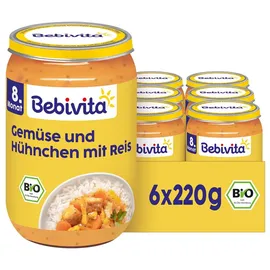 Bebivita Menü Gemüse-Reis mit Hühnchen 6 x 220 g