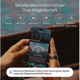 Oura Ring 4 Größe 14 - 69,0 mm Brushed Silver