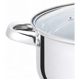 4big.fun Topf-Set 8-tlg. Kochtopf + Gemüsetopf + Schmortopf + Bratentopf + Fleischtopf + Glasdeckel