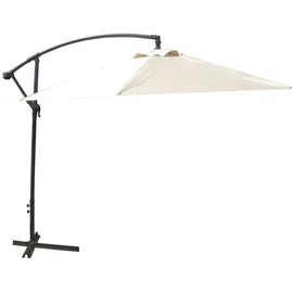 LINDER EXCLUSIV Ampelschirm mit Kurbel Ø 300 cm beige