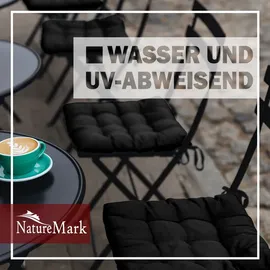 NatureMark Stuhlkissen 40 x 40 cm Schwarz