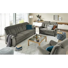 Polstermöbel Oelsa Fernsehsessel Andorra Mikrofaser 87 x 108 x 110 cm Grau mit Rollen