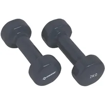 Donic Schildkröt Fitness Vinyl Hanteln 2,0kg Set, 2x grau