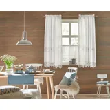 HOSSNER - ART OF HOME DECO Querbehang Dachstein (1 St), Stangendurchzug, halbtransparent weiß 130 cm x 25 cm