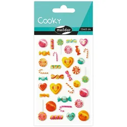 Maildor Cooky, 8 Stickerbogen 7,5x12cm, Sortierung Nr. 1, Verschiedene Themen - Mehrfarbig 560429C