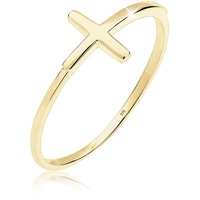 Elli PREMIUM Kreuz Symbol Trend Blogger 375 Gelbgold Ringe Damen