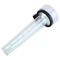 Solomi Regenmesser ersatzglas,Kunststoff Genaue Messung 35mm Kapazität Regenmesser Rohr für Garten Outdoor Yard