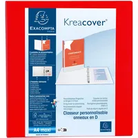 Exacompta 10x Ringbuch Kreacover 60 mm-Ring-ø Rot 30x32 cm