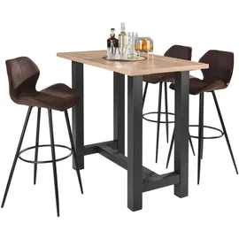 Mäusbacher Bartisch 120 x 70 cm Asteiche Braun/Schwarz