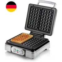 DOMO DO9149W Waffeleisen Mit Timer - Rechteckige Belgische Waffeln 4X7 Cm - Silb