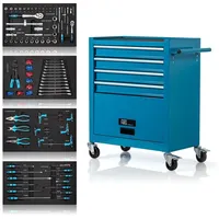 NTG Werkzeugwagen Stahl blau 5 Schubladen bestückt