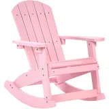 Beliani Muskoka Kinder Garten-Schaukelstuhl 0 x 0 x 0 cm rosa