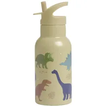 A Little Lovely Company Wasserflasche Dinosaurier Beige 0,35 l