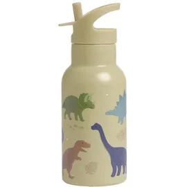 A Little Lovely Company Wasserflasche Dinosaurier Beige 0,35 l