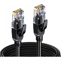 Elfcam Ethernetkabel 18m Rj45 Cat 7 S/ftp – 10 Gbit/s, 600 mhz, 100% Kupfer, – Netzwerkkabel Für Pc, Konsole, Router, Modem, Glasfaseranschluss