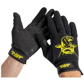 Black Cat Angelhandschuhe Gripper Schwarz/Gelb M