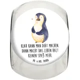 Mr. & Mrs. Panda L 870ml Bonbonglas Pinguin Diät - Geschenk, Vorratsdose, Aufbewahrungsdose, Bierbauch, Küchenbehälter, Abspecken, kugelrund,