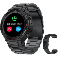 Smartwatch Herren Militär Fitnessuhr mit Telefonfunktion, Schlafmonitor, Blutdruck Schrittzähler Outdoor Uhren Fitness Tracker für iOS Android