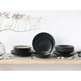 CreaTable Lava Stone Tafelservice 18-tlg. schwarz