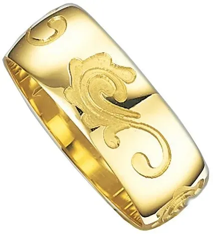 Trauring FIRETTI "Schmuck Geschenk Gold 375 Hochzeit Ehering Trauring "LIEBE"" Gr. 19, gold (gelbgoldfarben), Fingerringe, 19, Gelbgold 585, 7mm, Made in Germany