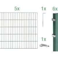 GAH Alberts Doppelstabmattenzaun-Set 1 x 10 m grün