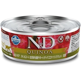 Farmina N&D Quinoa Pastete Katzenfutter(Nassfutter, mit hochwertigen Vitaminen und natürliche Antioxidantien, ohne Mais, Zutaten: Ente und Kokosnuss, Portionsgröße: 80 g)