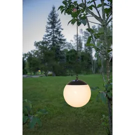 Star Trading LED Solar Kugelleuchte Kunststoff, Metall Ø 20 cm 1 Stück weiß