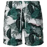 URBAN CLASSICS Badeshorts in palm leaves XXL