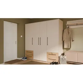 Die Möbelfundgrube Kleiderschrank MOKKARIS 205,9 x 200,1 x 0 cm Beige/Grau