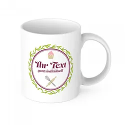 Keramiktasse "Badges" mit Motiv & Individualisierung