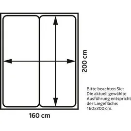 Westfalia Schlafkomfort Boxspringbett, mit LED-Beleuchtung anthrazit/grau, - 79838352-0 Kaltschaum-Topper,