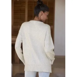 LASCANA Rundhalspullover Damen creme Gr.36/38