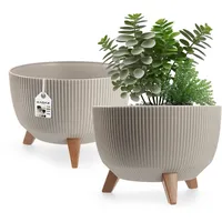 Kadax Blumentopf aus Kunststoff mit drei Einsteckstützen, 29 cm