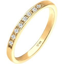 Elli DIAMONDS Aufsteckring Funkelnd Diamant (0.04 ct) 925 Silber Ringe   Damen 