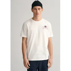 Gant T-Shirt »REG ARCHIVE SHIELD EMB SS T-SHIRT«, von dem Archiv aus den 1980er-Jahren inspiriert Gant white S
