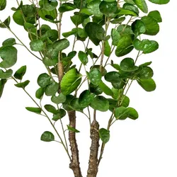 CREATIV green künstliche Pflanze Fiederaralie, ca 110cm, grün, im Kunststofftopf 16x13cm, mit Erde