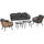 Outsunny Polyrattan Gartenmöbel Set 5-teiliges mit Sofa Kissen