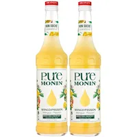 Monin Sirup Pure Mango-Passion 700ml - Cocktails Milchshakes (2er Pack)