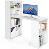 Costway Schreibtisch, Weiß, Holz, 52x120x122 cm, Arbeitszimmer, Schreibtische, Computertische