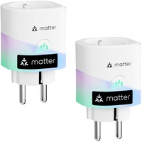 Meross Matter Smart Steckdosen mit Stromverbrauch, WLAN Steckdosen mit